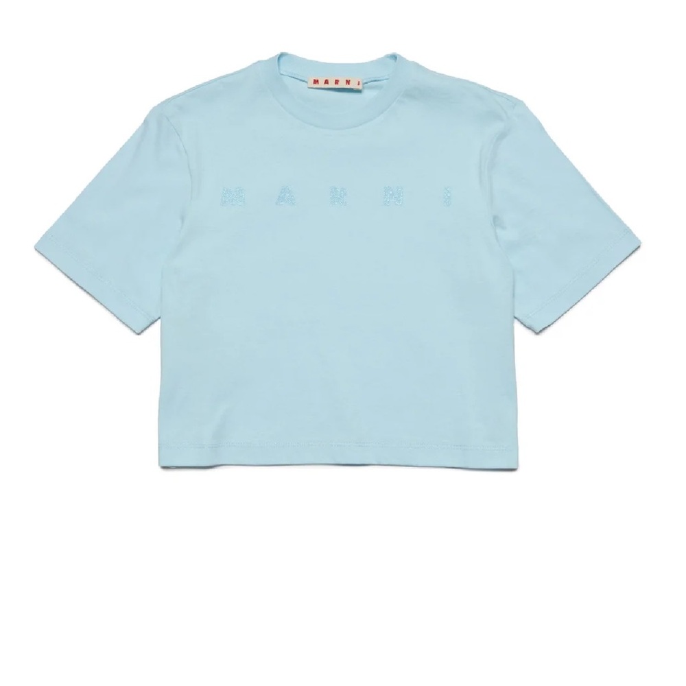 Marni Blue Short Sleeve Tee Relaxed Fit